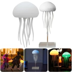 Ночник LED лампа Медуза с USB NTL-5B с движениями и цветопередачей RGB Белий