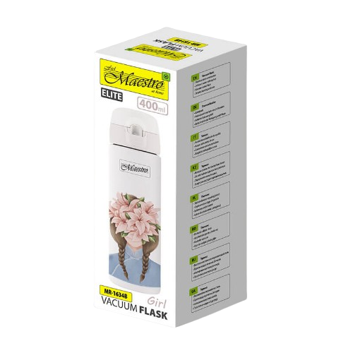 Термочашка 400мл Є носик для пиття нержавіюча сталь Maestro MR-1634-B | Зображення 3