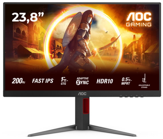 Монiтор 23.8" AOC 24G4HA Black