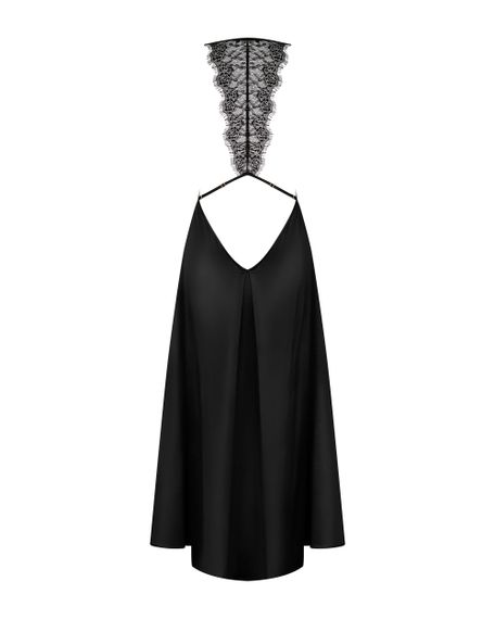 Довга сукня з відкритою спиною Obsessive Agatya Чорний S/M | Зображення 5