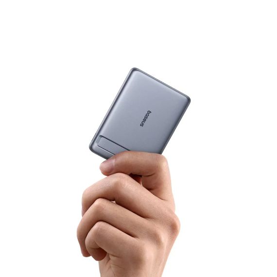 Бездротовий магнітний повербанк Baseus PicoGo AM31 Mini Magnetic Power Bank with Stand 5000mAh 20W Gray | Зображення 4