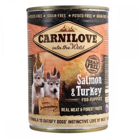 Вологий корм з лососем та індичкою для цуценят Carnilove Puppy Salmon and Turkey, 400 гр