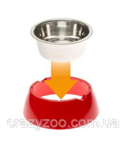 Миска для собак и котов Ferplast Jolie Small металлическая красная Ø 17.1x5.5 см 500 мл 70982022 | Зображення 2