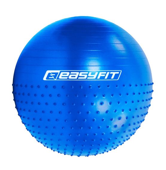 Фітбол 85 см EasyFit Hybrid синій (фітбол напівмасажний) (EF-3013-BL)