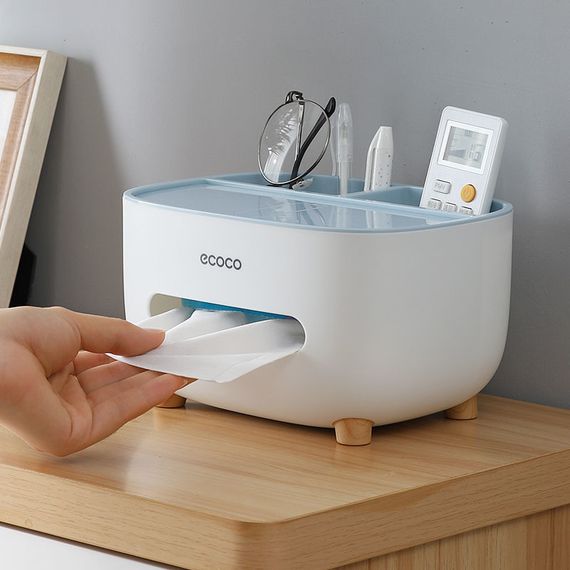 Настольный органайзер Ecoco Tissue с диспенсером для салфеток и отсеками для удобного хранения аксессуаров | Зображення 4