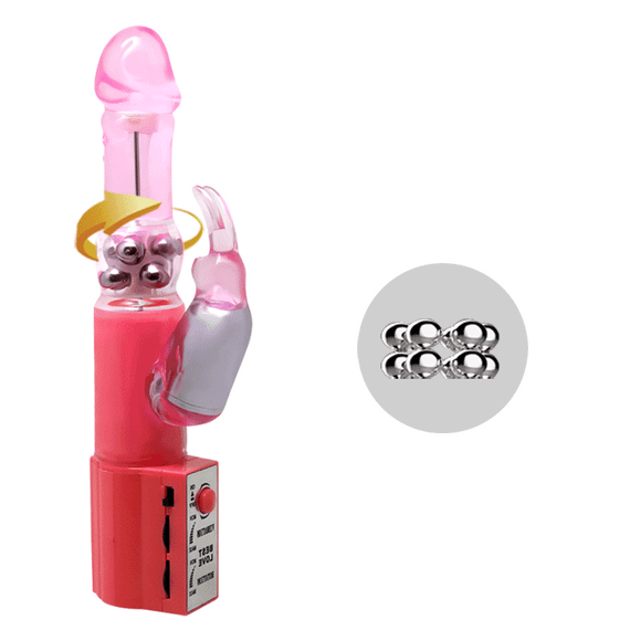 Вібратор із стимулятором клітора та ротацією BAILE - Chrisina PINK Vibration Rotation, BW-004107SY Sex Aura | Зображення 4