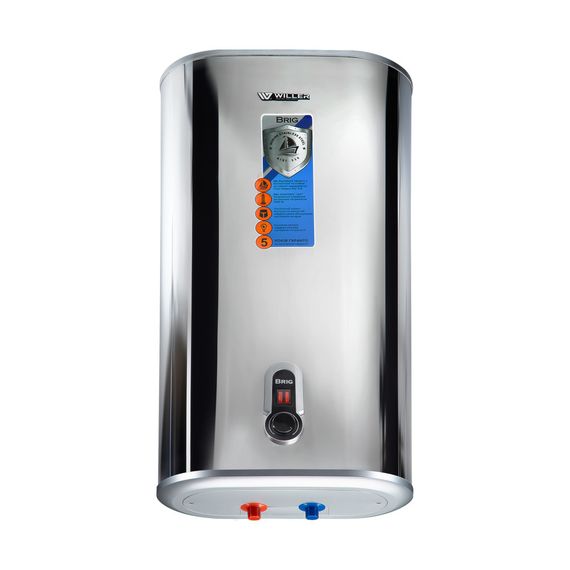 Водонагрівач WILLER Brig Mirror, 2,0 кВт, "сухий" ТЕН, 50 л, прямокутний, вертикальний, дзеркальний (IV50DR)