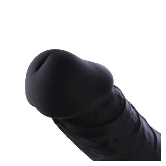 Фалоімітатор для секс-машин Hismith 8.3″ Silicone Dildo Black, система KlicLok, гнучкий стрижень | Зображення 5