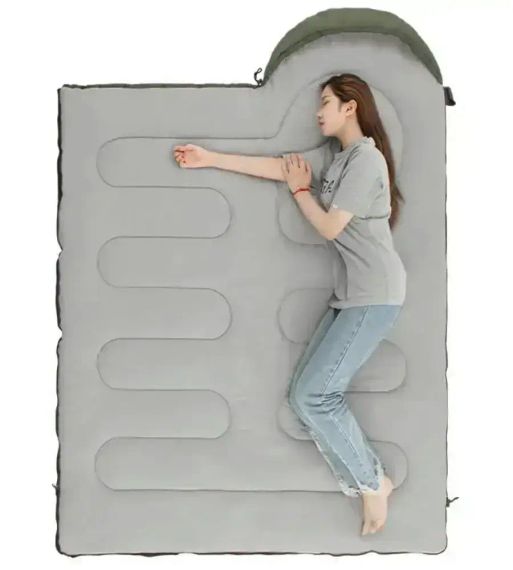 Зимовий спальний мішок ковдру з капюшоном 2,1*0,75 см 400г/м.кв. | Зображення 1