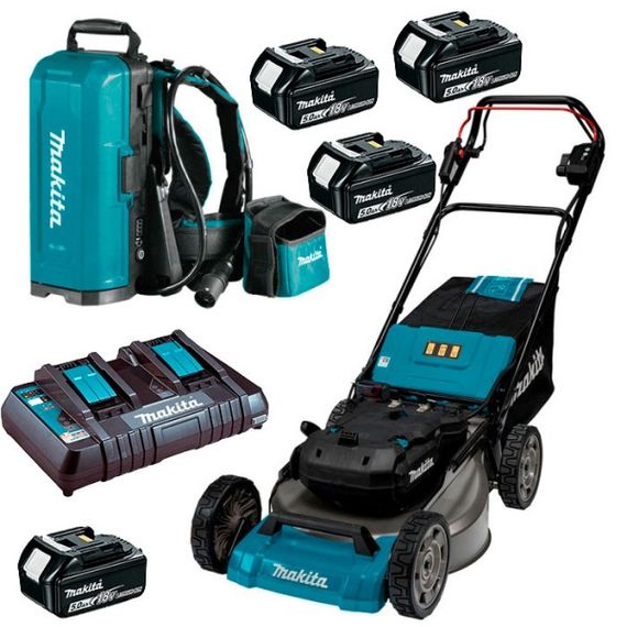 Газонокосарка акумуляторна самохідна Makita LM001C BEO2 (53 см, 20-100 мм, 70 л, BL, PDC, комплект)
