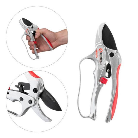Секатор з храповим механізмом INTERTOOL FT-1006 | Зображення 3