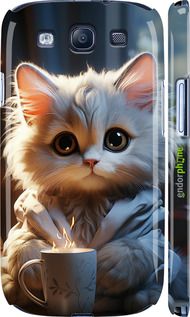 Чохол на Samsung Galaxy S3 i9300 Білий кіт "5646m-11-2448"