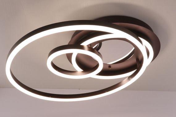 Люстра світлодіодна стельова LED світильник для квартири на стелю лед з пультом 25629 Коричневий 10х50х56 см. | Зображення 4