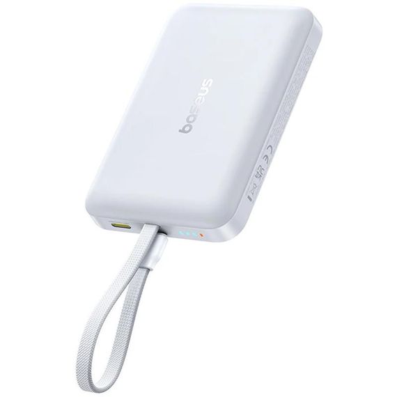 Портативний ЗП Power Bank Baseus EnerFill FM11 30W з БЗП with cable 10000mAh (E00289) Moon White | Зображення 1