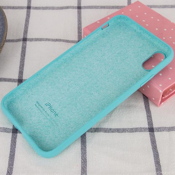 Чохол Silicone Case Full Protective (AA) для Apple iPhone XS Max (6.5") Бірюзовий / Marine Green | Зображення 2