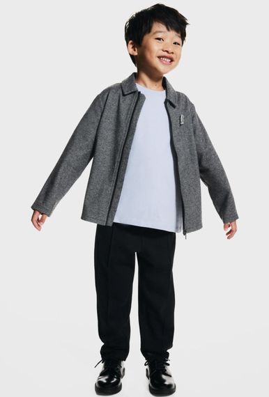 Дитяча куртка-сорочка для хлопчика H&M 110-116 см Темно-сіра (25122206C) | Зображення 4