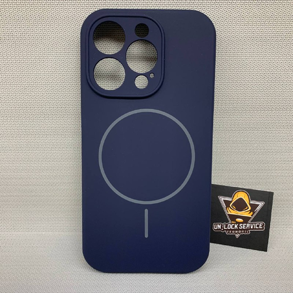 Чохол Iphone 14 Pro MagSafe Софт Тач м'який Протиударний Синій