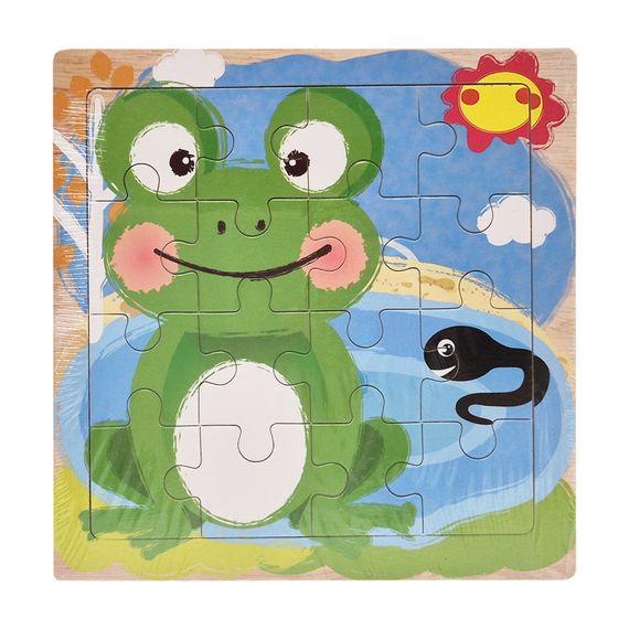 Деревянный пазл-вкладыш Жабка на пруду 73260-20, 16 деталей