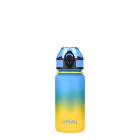 Дитяча пляшка для води LittleBig UZSPACE 3020(Yellow-Blue) 350 мл, жовто-блакитна