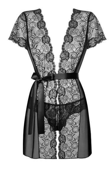 (SALE) Пеньюар Obsessive Alluria peignoir & thong S/M Sex Aura | Зображення 2