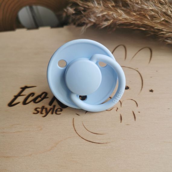 Соска Bibs De Lux round 6-18 міс Latex Baby Blue | Зображення 1