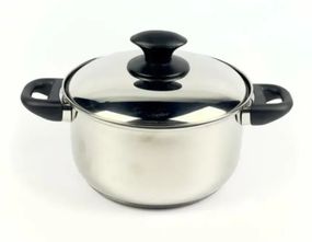 Каструля з кришкою Best Seller 002G 7.6 л 26х14.5 см срібляста