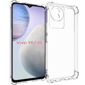 TPU чохол GETMAN Ease logo посилені кути Full Camera для Vivo Y02 Безбарвний (прозорий)