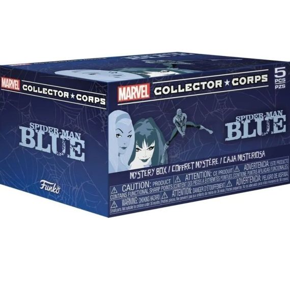 Коробка Фанко Поп Человек Паук Оригинал Funko Pop Marvel Collector Corps Spider-Man Blue Box XL