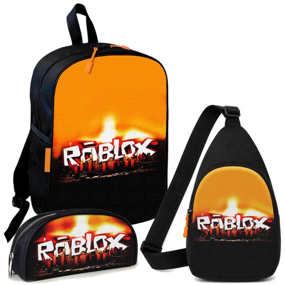 Набор Roblox 3 в 1: детский рюкзак + сумка-слинг + пенал, для мальчика и девочки 7–9 лет (6033)