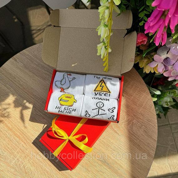 Бокс чоловічих подарункових шкарпеток 40-45 на 4 пари | Зображення 6