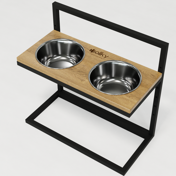 Миски на регулируемой подставке для больших собак Hollky Flex L (2 × 1.8 л) FL-502850-BLNH