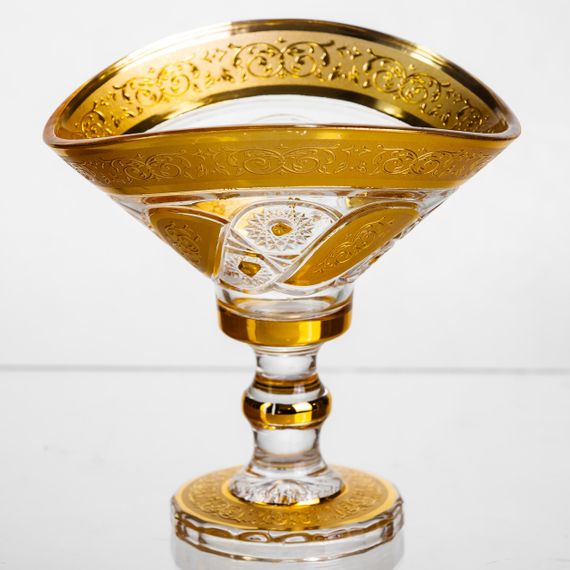 Цукерниця скляна Bogema Gold 15 см Yiwu HP-34-134