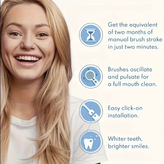 Дитяча електрична зубна щітка з 4 насадками, 3 режимами, Type-C зарядкою (водонепроникна). Рожева | Зображення 4