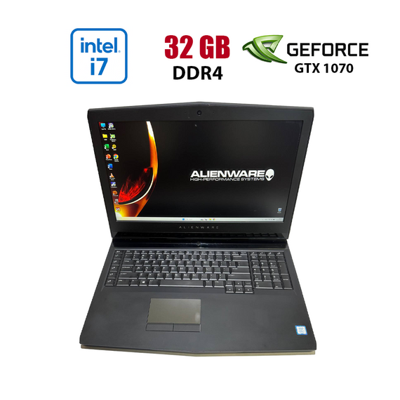 Ігровий ноутбук Dell Alienware 17 R4 / 17.3" (1920x1080) IPS / Intel Core i7-7820HK (4 (8) ядра по 2.9 - 3.9 GHz) / 32 GB DDR4 / 256 GB SSD + 1000 GB HDD / nVidia GeForce GTX 1070, 8 GB GDDR5, 256-bit / WebCam б/в