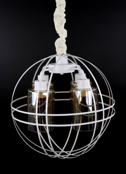 Люстра підвісна LOFT на 4 лампочки 25760 Білий 50-110х41х41 см. | Зображення 4