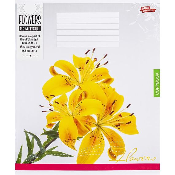 Тетрадь ученическая А5/24 лин. Flowers 3454D Мрії збуваються Вид 4