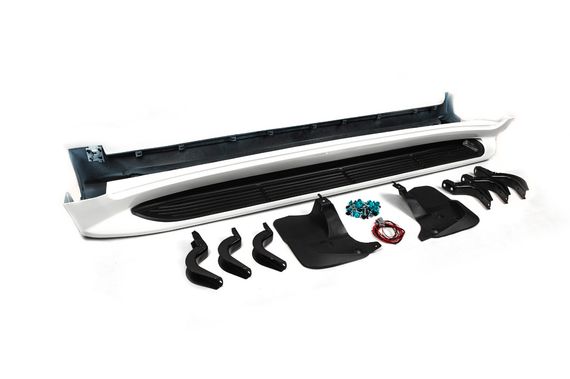 Боковые подножки с LED (дизайн 2015-2020) Белый цвет для Toyota Land Cruiser 200 | Зображення 2
