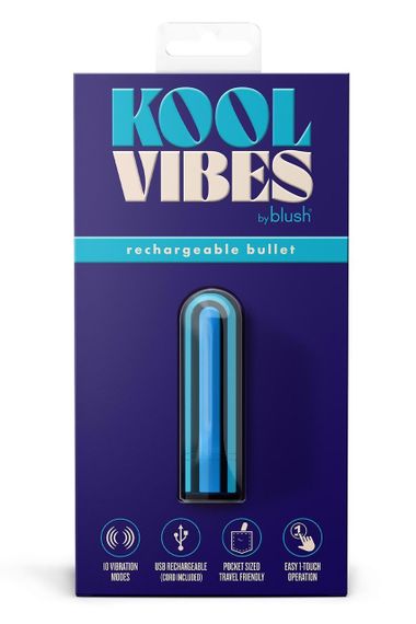 Перезаряджається вібруюча куля Blush Kool Vibes Mini блакитна Sex Aura | Зображення 4