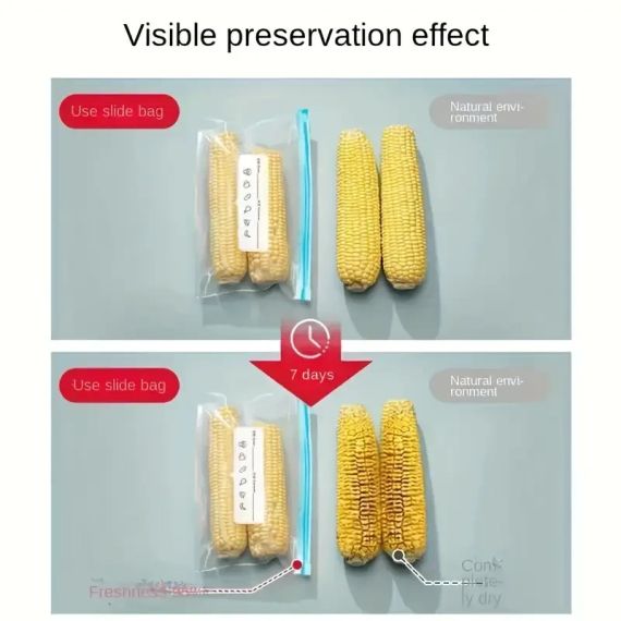 Пакети для зберігання продуктів із слайд блокуванням, багаторазові герметичні стійкі до Запаху, 45 шт. | Зображення 9