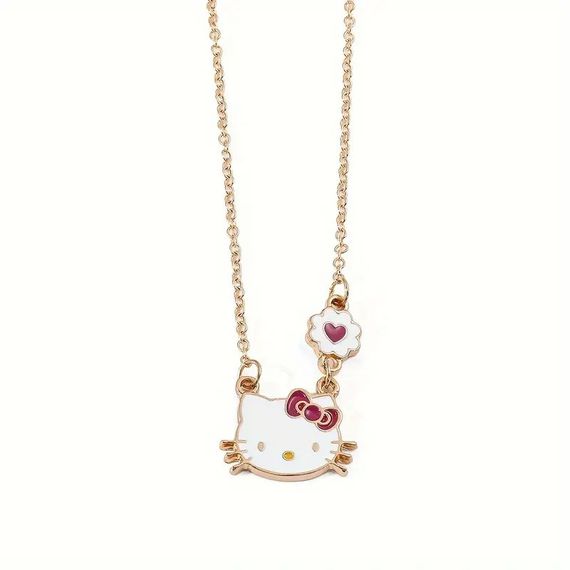 Кулон на цепочке с кошкой Hello Kitty Хелоу Китти милый и элегантный аксессуар 1.6 см | Зображення 2