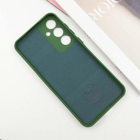 Чехол Silicone Cover Lakshmi Full Camera (AA) with logo для Samsung Galaxy S24+ Белый / White Зелений / Dark green | Зображення 1