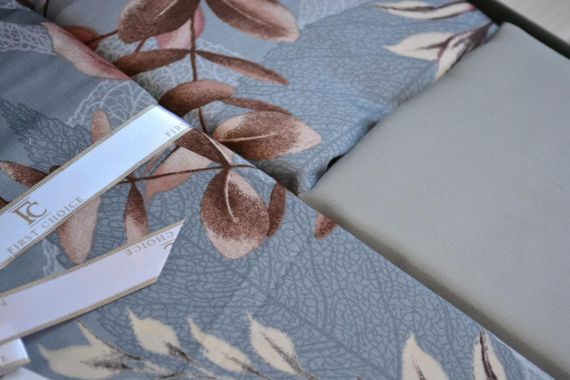 Постельное белье First Choice Cotton Satin 160x220 см семейный Albert Grey | Зображення 3
