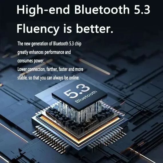 T2 TWS Бездротові Bluetooth-навушники з цифровим дисплеєм і Hi-Fi звуком. Сині | Зображення 4