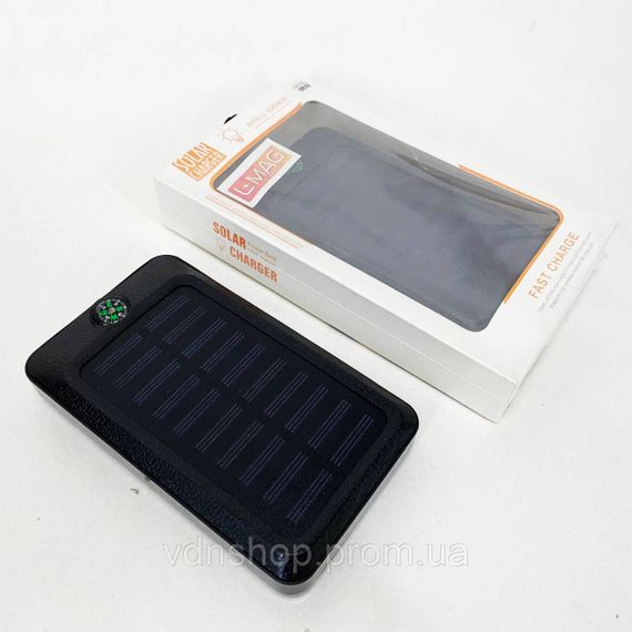 УМБ Power Bank Solar 18000 mAh мобільне зарядне з сонячною панеллю та лампою, Power Bank Charger Black CY-23 | Зображення 3