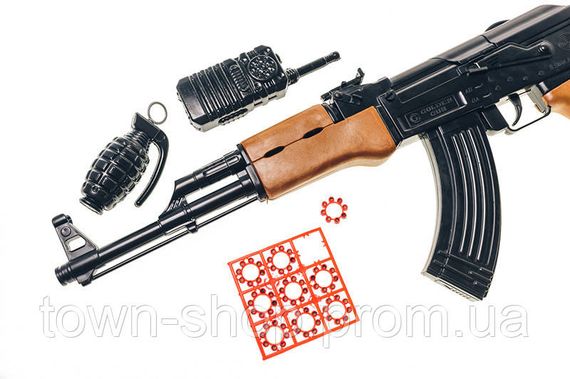 Игрушечный автомат "АК-47" с пистонами и аксессуарами Golden Gun 251 | Зображення 1