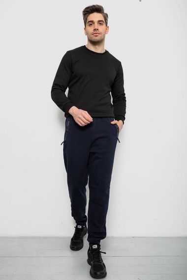 Спортивные штаны мужские на флисе, цвет синий, 244R41558 | Зображення 1