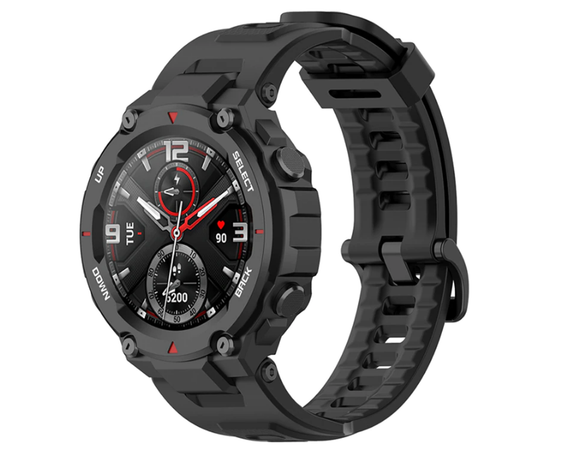 Силіконовий ремінець Primolux для смарт годинника Xiaomi Amazfit T-Rex (A1918) / T-Rex Pro (A2013) - Black | Зображення 1