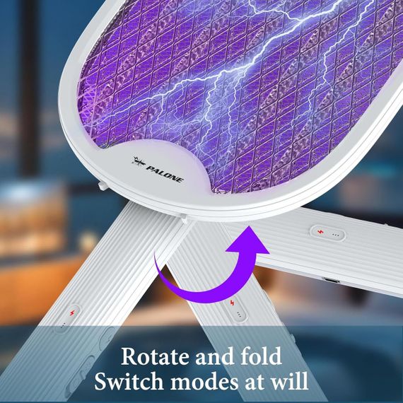 Электрическая мухобойка с УФ-подсветкой, ловушка для насекомых комаров портативный аккумуляторный уничтожитель | Зображення 8