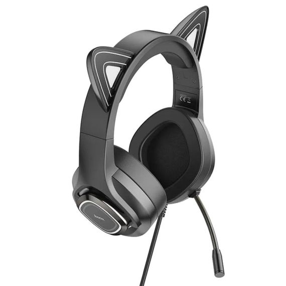 Навушники HOCO W107 Cute cat luminous cat ear gaming headphones Elf Cat | Зображення 3