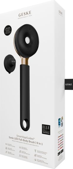 Звукова світлодіодна щітка для всього тіла GESKE Sonic LED Full-Body Brush&Intensive Exfoliator 9в1 gray | Зображення 7